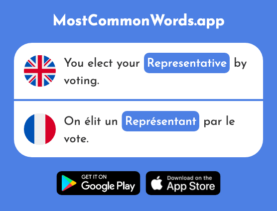 Representative - Représentant (The 1232nd Most Common French Word)