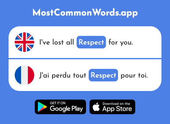 Respect - Respect (The 818th Most Common French Word)