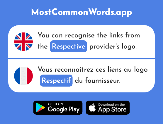 Respective - Respectif (The 2554th Most Common French Word)