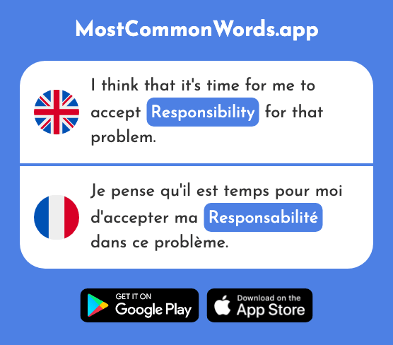 Responsibility - Responsabilité (The 694th Most Common French Word)