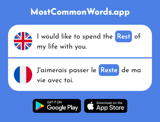 Rest - Reste (The 363rd Most Common French Word)