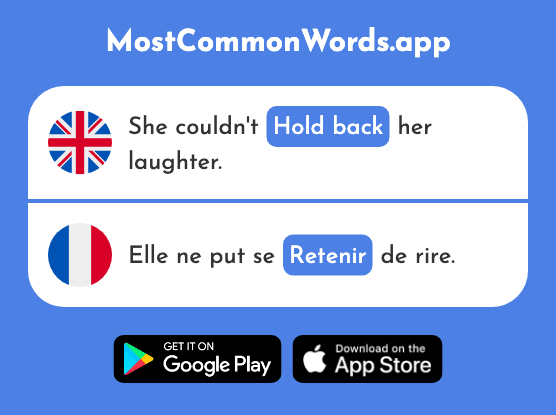 Retain, hold back, remember - Retenir (The 557th Most Common French Word)