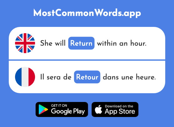 Return - Retour (The 421st Most Common French Word)