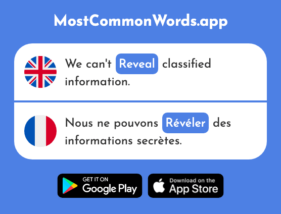 Reveal - Révéler (The 810th Most Common French Word)