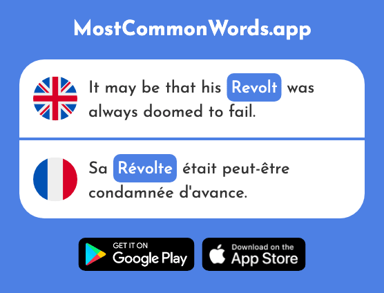 Revolt - Révolte (The 2720th Most Common French Word)
