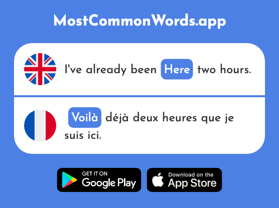 Right, there, here - Voilà (The 524th Most Common French Word)