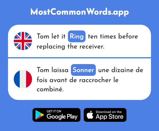 Ring - Sonner (The 2422nd Most Common French Word)