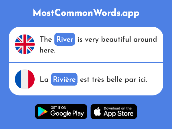 River - Rivière (The 2223rd Most Common French Word)