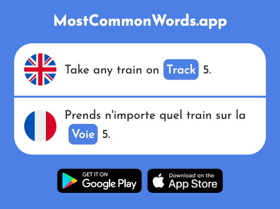 Road, lane, route, track, way - Voie (The 609th Most Common French Word)