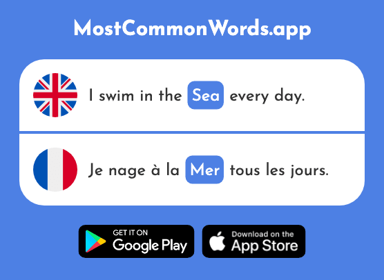 Sea - Mer (The 921st Most Common French Word)