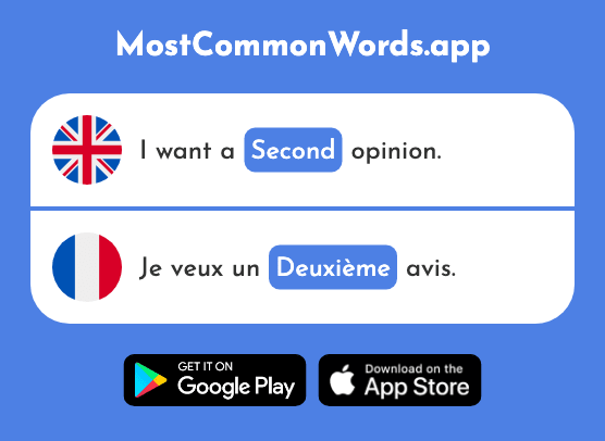 Second - Deuxième (The 427th Most Common French Word)