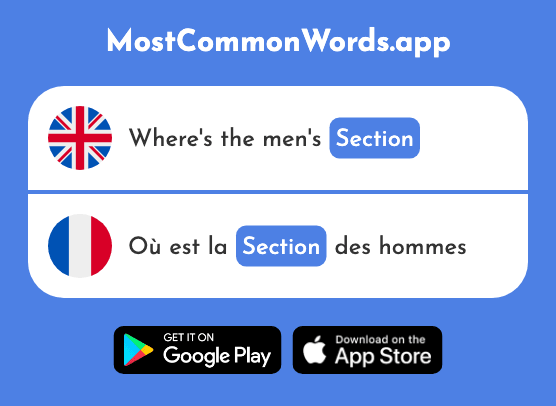 Section - Section (The 2141st Most Common French Word)