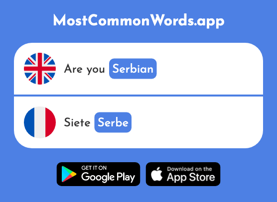 Serbian - Serbe (The 2780th Most Common French Word)