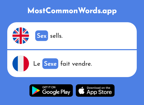 Sex - Sexe (The 1691st Most Common French Word)