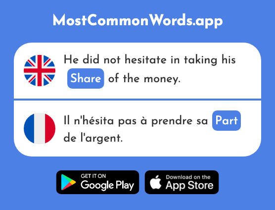 Share - Part (The 86th Most Common French Word)