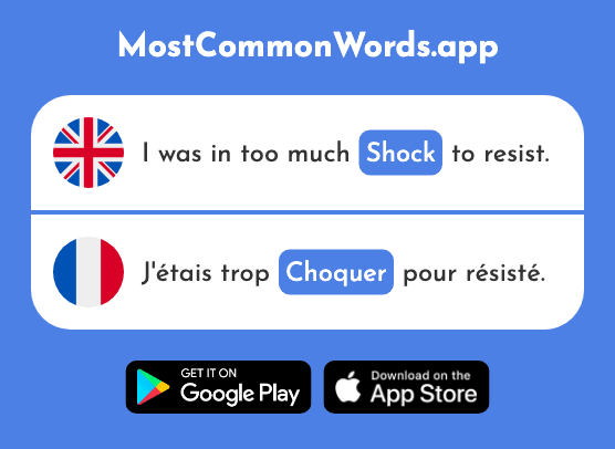 Shock, offend, shake, disturb - Choquer (The 2526th Most Common French Word)