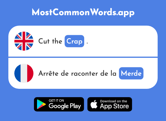 Sh*t, crap - Merde (The 2376th Most Common French Word)