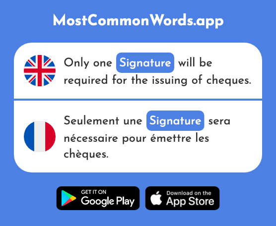 Signature - Signature (The 2187th Most Common French Word)