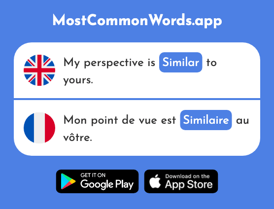 Similar - Similaire (The 2632nd Most Common French Word)