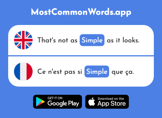 Simple - Simple (The 212th Most Common French Word)