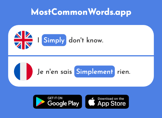 Simply - Simplement (The 615th Most Common French Word)