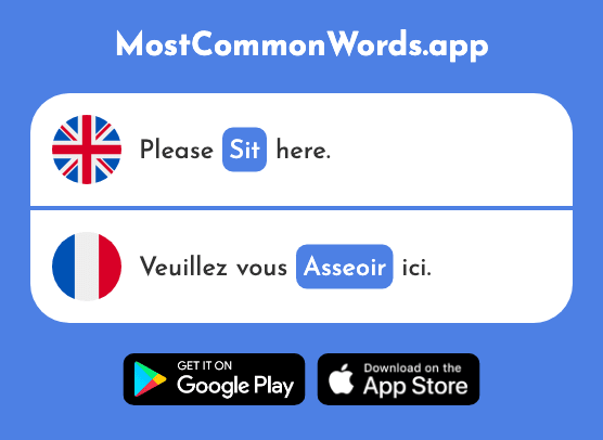 Sit - Asseoir (The 1360th Most Common French Word)