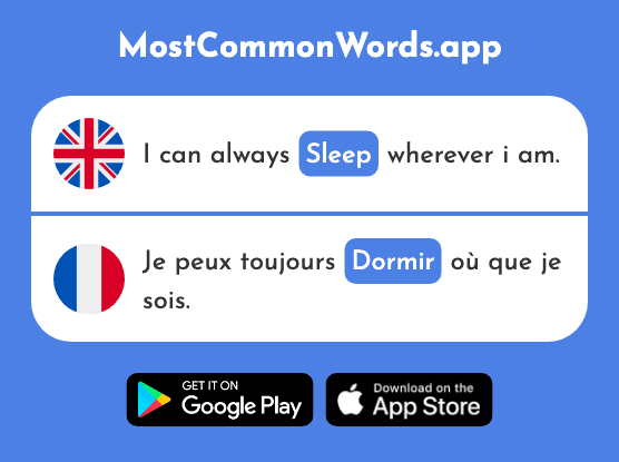 Sleep - Dormir (The 1836th Most Common French Word)