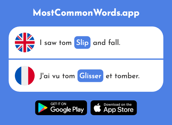 Slide, slip - Glisser (The 2544th Most Common French Word)