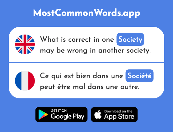 Society - Société (The 295th Most Common French Word)