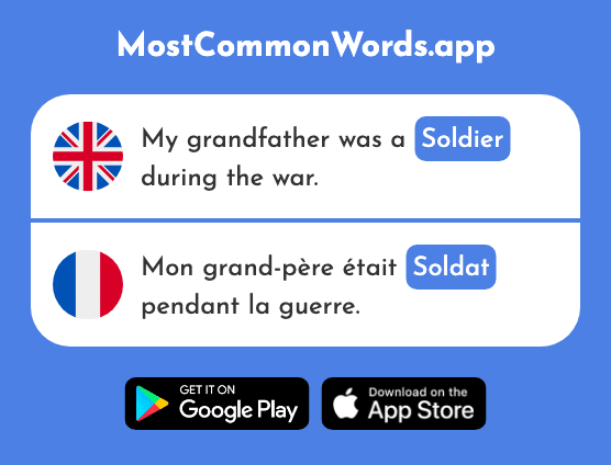Soldier - Soldat (The 1098th Most Common French Word)