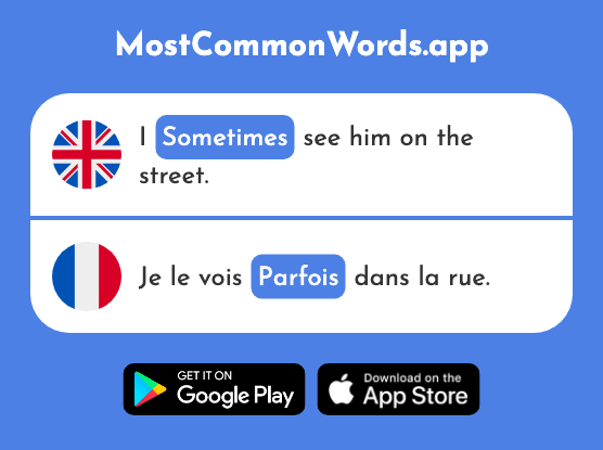 Sometimes - Parfois (The 410th Most Common French Word)