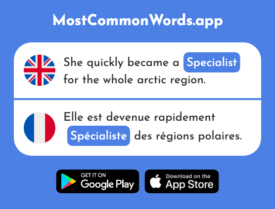 Specialist - Spécialiste (The 1588th Most Common French Word)