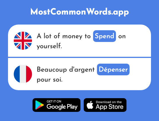 Spend - Dépenser (The 2051st Most Common French Word)