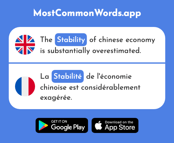 Stability - Stabilité (The 2302nd Most Common French Word)