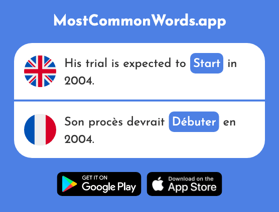 Start - Débuter (The 2426th Most Common French Word)