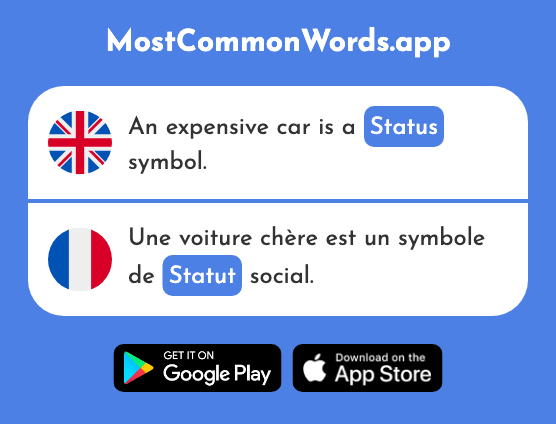 Status - Statut (The 1474th Most Common French Word)