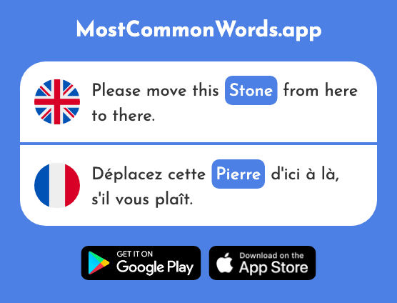 Stone - Pierre (The 1767th Most Common French Word)