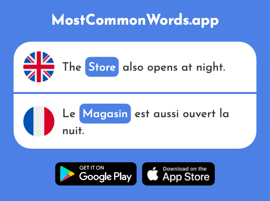 Store - Magasin (The 1736th Most Common French Word)