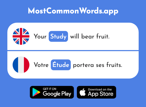 Study - Étude (The 446th Most Common French Word)