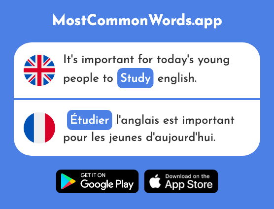 Study - Étudier (The 960th Most Common French Word)