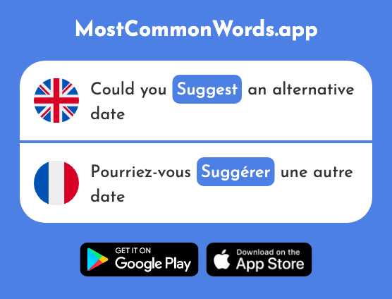 Suggest - Suggérer (The 1478th Most Common French Word)
