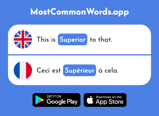 Superior - Supérieur (The 876th Most Common French Word)