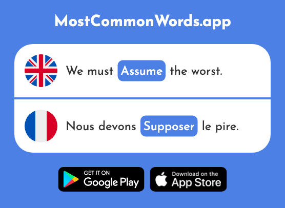 Suppose, assume - Supposer (The 730th Most Common French Word)