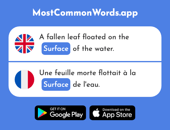 Surface - Surface (The 1748th Most Common French Word)