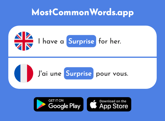 Surprise - Surprise (The 1815th Most Common French Word)