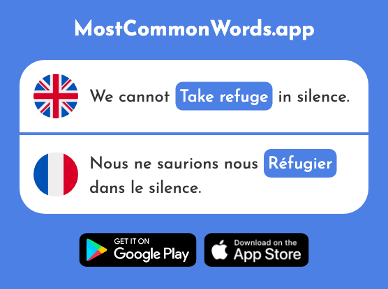 Take refuge, refuge - Réfugier (The 1508th Most Common French Word)