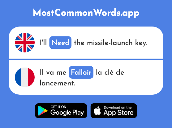 Take, require, need - Falloir (The 68th Most Common French Word)