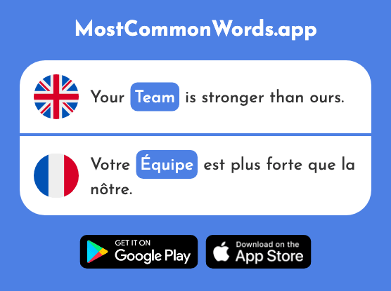 Team - Équipe (The 814th Most Common French Word)