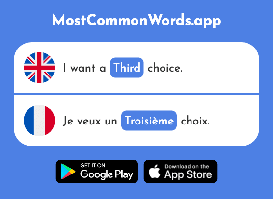 Third - Troisième (The 506th Most Common French Word)