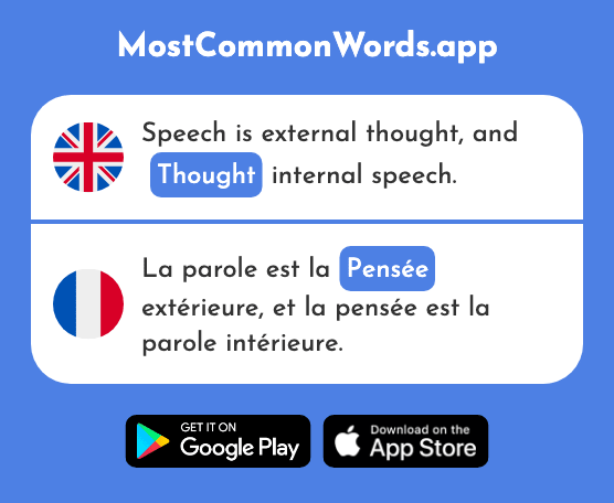 Thought - Pensée (The 1269th Most Common French Word)